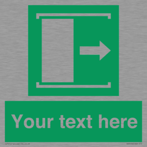 Custom sign safe condition Door slides right to open